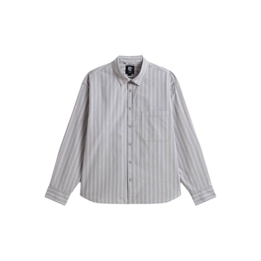 Vans Vans Rowan Shirts Men's Light Gray Lapel Moderate