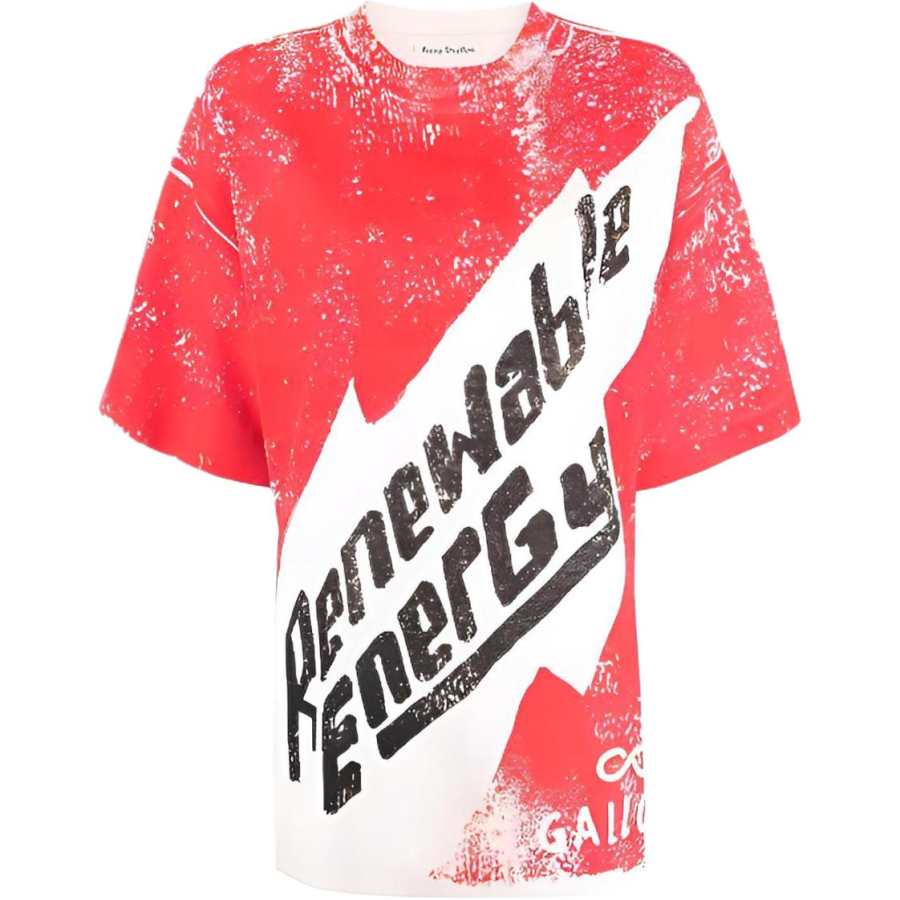 Acne Studios Acne Studios T Shirts Women's Red Crew Neck Moderate