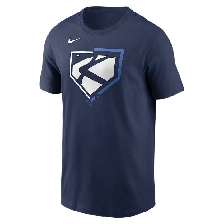 Nike Nike T Shirts Men's Marine Blue Crew Neck Moderate