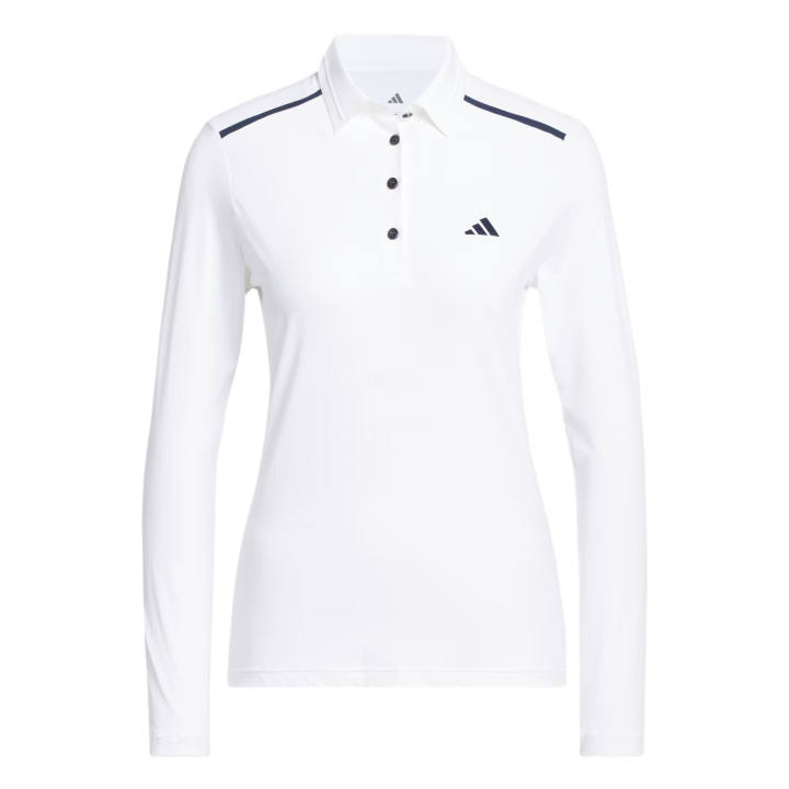 Adidas Adidas Ultimate365 Golf Clothing Women's White Polo Collar Moderate