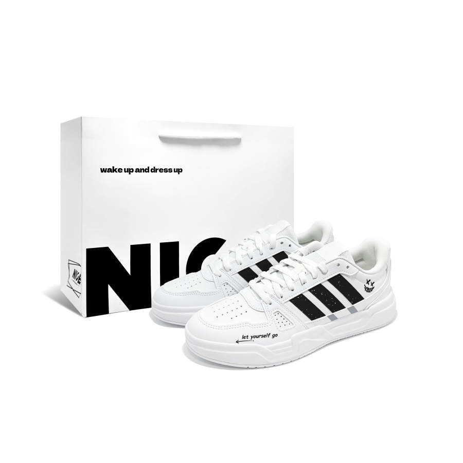 Adidas Adidas LITE BALLER Skateboard Shoes Unisex Low Top Black White Gray Color Block