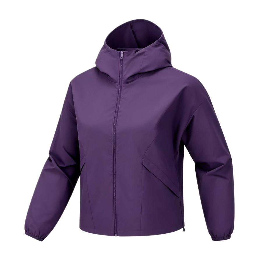 Skechers Jackets Women's Gothic Purple 05HS Hooded Non Detachable Moderate Straight Fit
