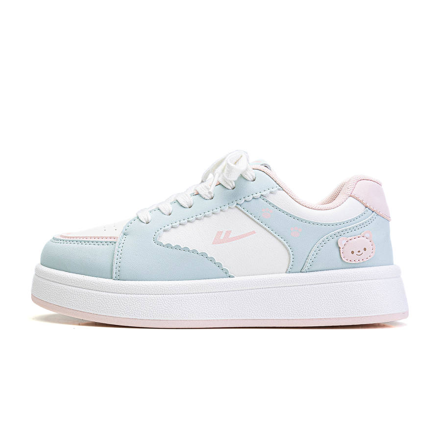 WARRIOR Coverage Height Increasing Abrasion Resistant Lightweight Low top Skateboard Shoes Women's Beige Green Pink