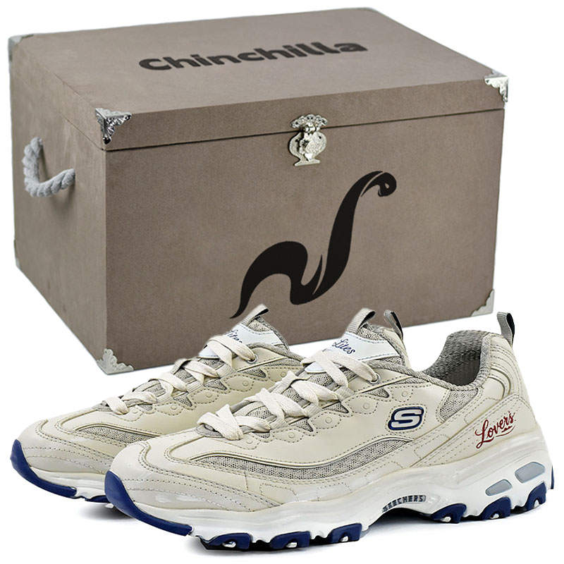 Skechers D'Lites 1.0 Chunky Sneakers Women's Low Top Beige, White