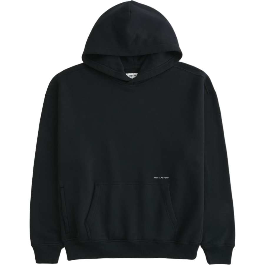 Hollister/ Sweatshirts Men's Black Hooded Non Detachable Moderate