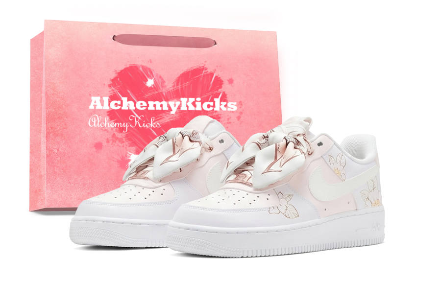 Nike Nike Air Force 1 Air Force 1, Sweet Pink Camellia Abrasion Resistant Lightweight Low top Skateboard Shoes Unisex