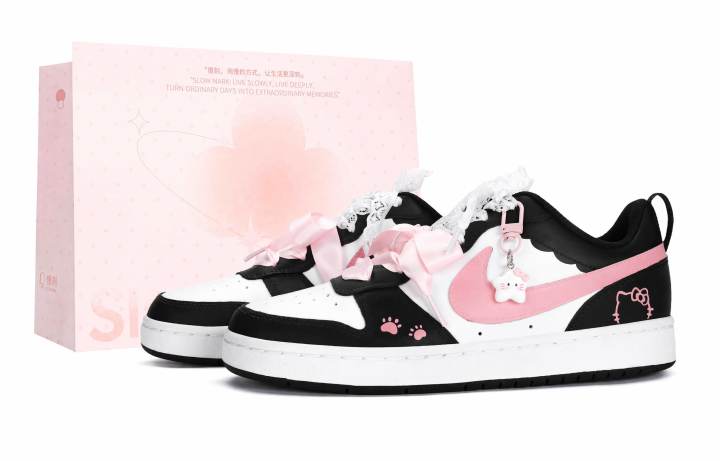 Nike Nike Court Borough Low top Skateboard Shoes Women's Black Pink