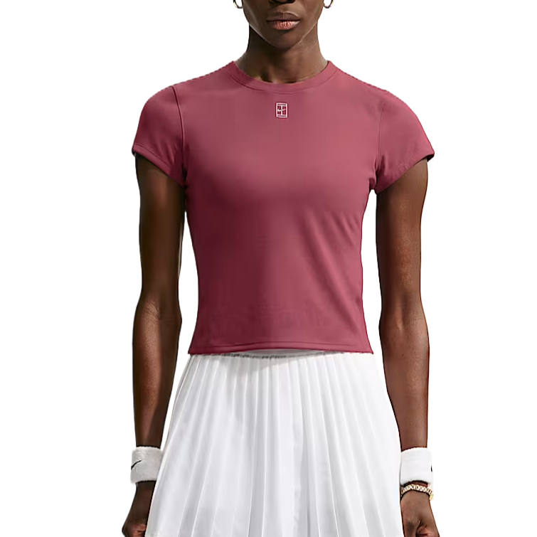 Nike Nike Court Advantage Tennis Tops Women's Pink Mist/White Crew Neck Moderate