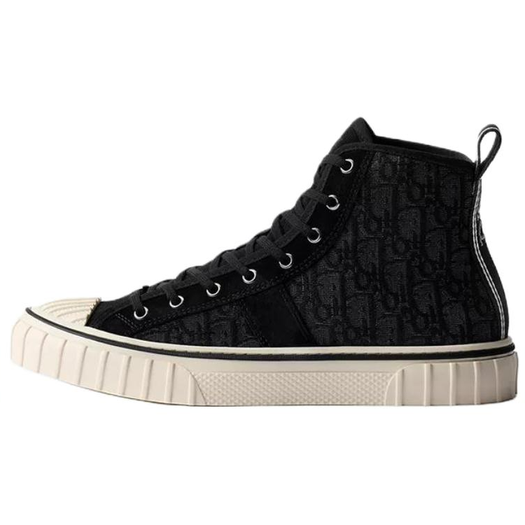 DIOR DIOR Canvas Shoes Men's High Top Black