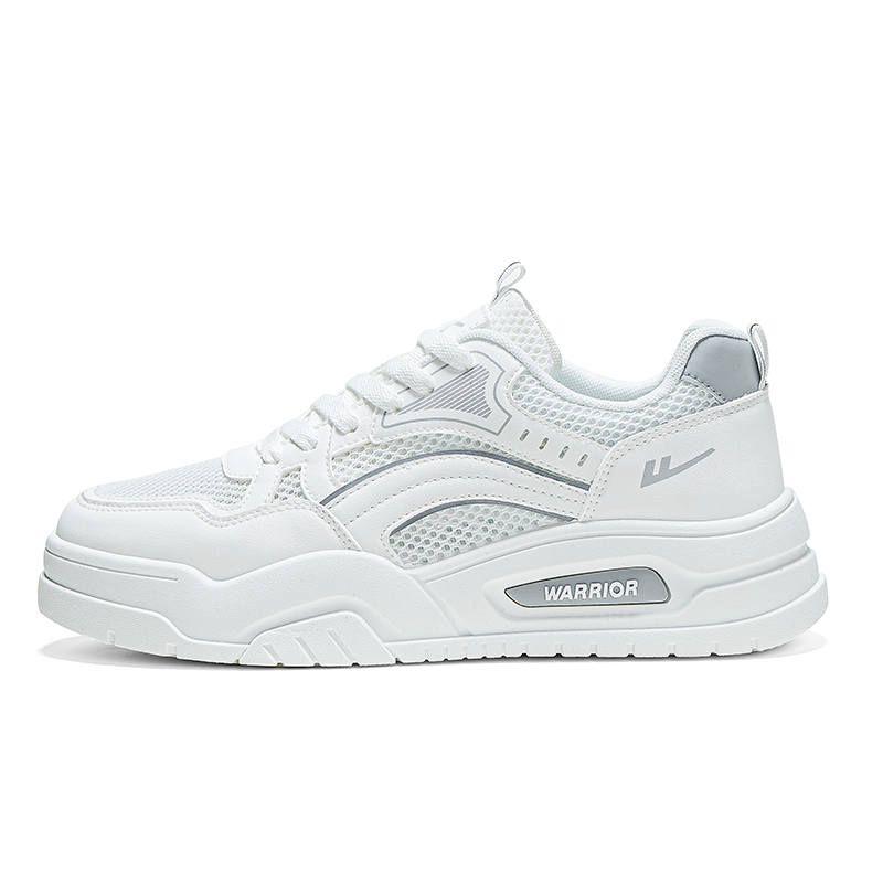 WARRIOR WARRIOR Skateboard Shoes Men's Low Top White Gray