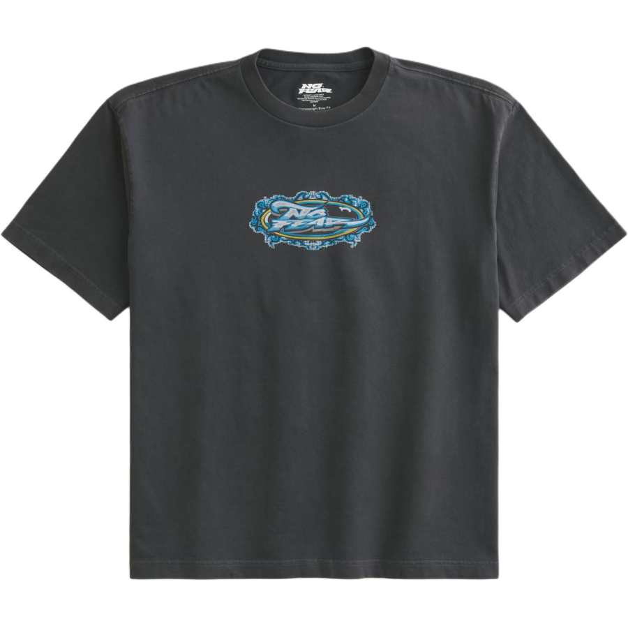 Hollister/ T Shirts Men's Black Crew Neck Thickened