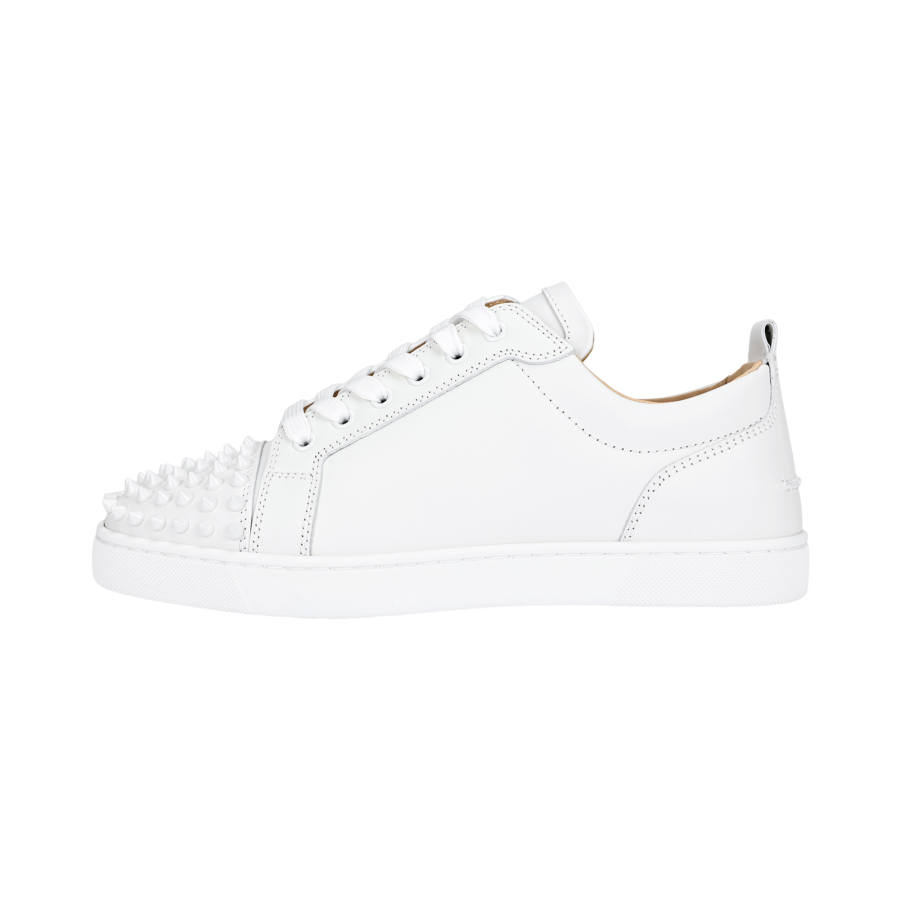 Christian Louboutin CL Louis Junior Spikes Low top Stylish Skateboarding Shoes Men's Cream