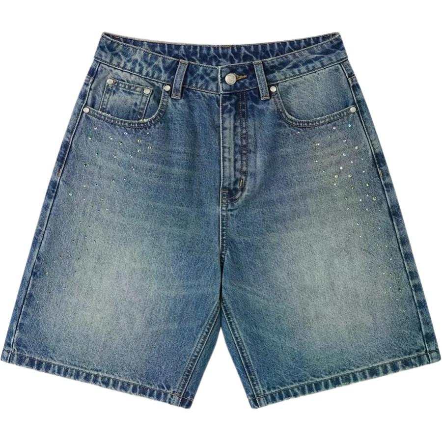 Kirsh Denim Shorts Women's Denim Blue Moderate Wide Leg Pants