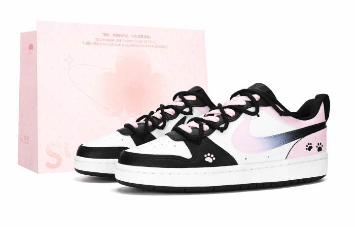 Nike Nike Court Borough Low top Skateboard Shoes Women's Black Pink