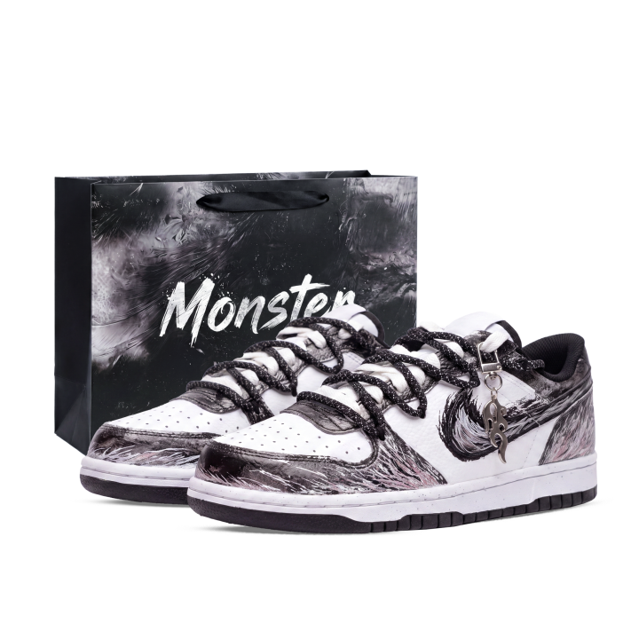 Nike Nike Big Skateboard Shoes Unisex Low Top White/Black/Gray