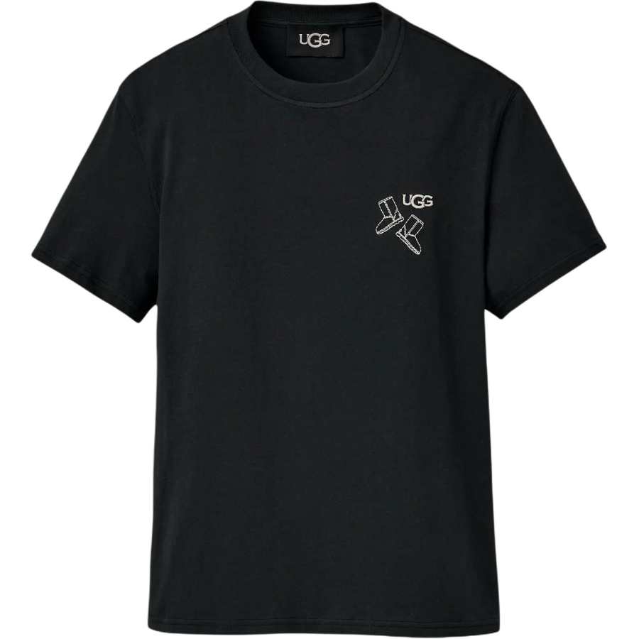 UGG UGG T Shirts Unisex Black Crew Neck Moderate