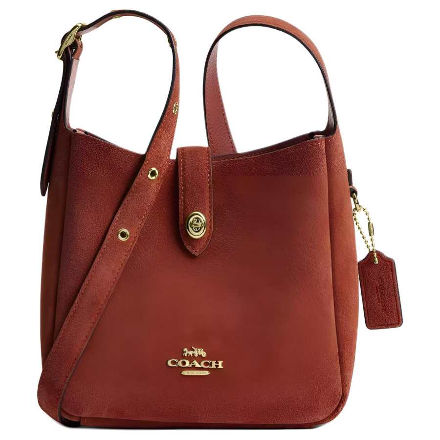 COACH Hadley Squirrel Skin With Pebble Leather Crossbody Bags Mini Women's Gold Clay Earth Tone