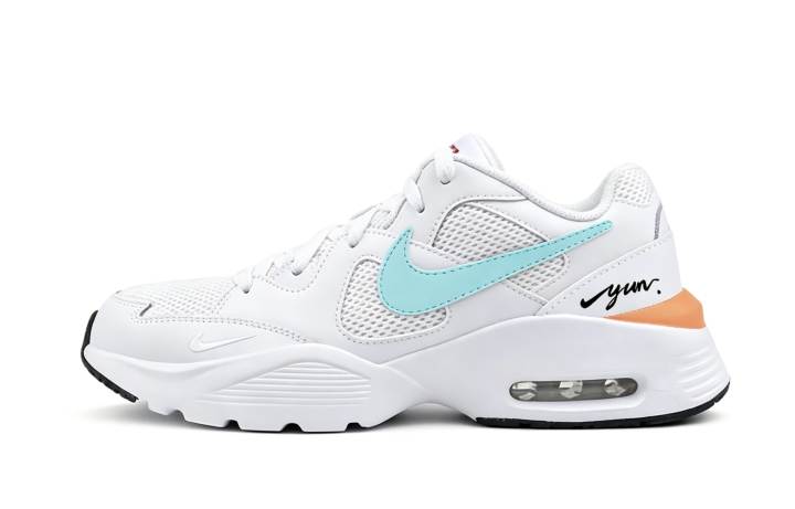 Nike Nike Air Max Fusion Running Shoes Unisex Low Top White Light Blue Orange Black Color Block