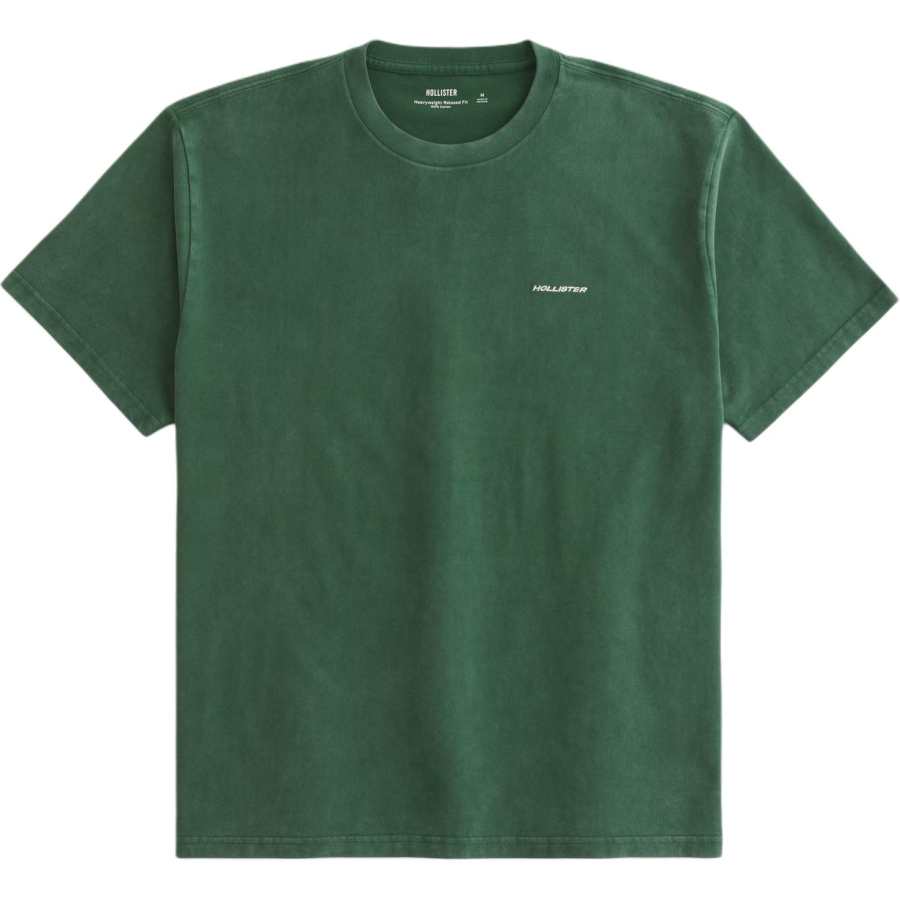 Hollister/ T Shirts Men's Dark Green Crew Neck Thickened