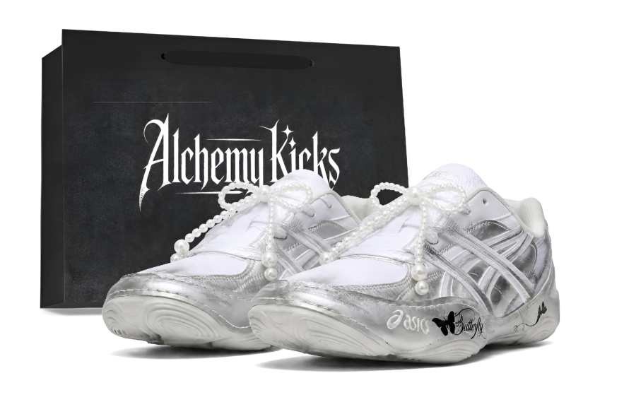 ASICS ASICS Hypersync Butterfly Dancing Ballet, Distressed Low top Casual Shoes Unisex Silver
