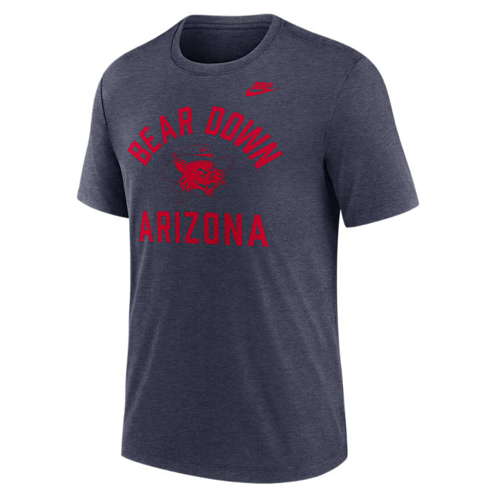 Nike Nike College T Shirts Men's Marine Blue Crew Neck Moderate