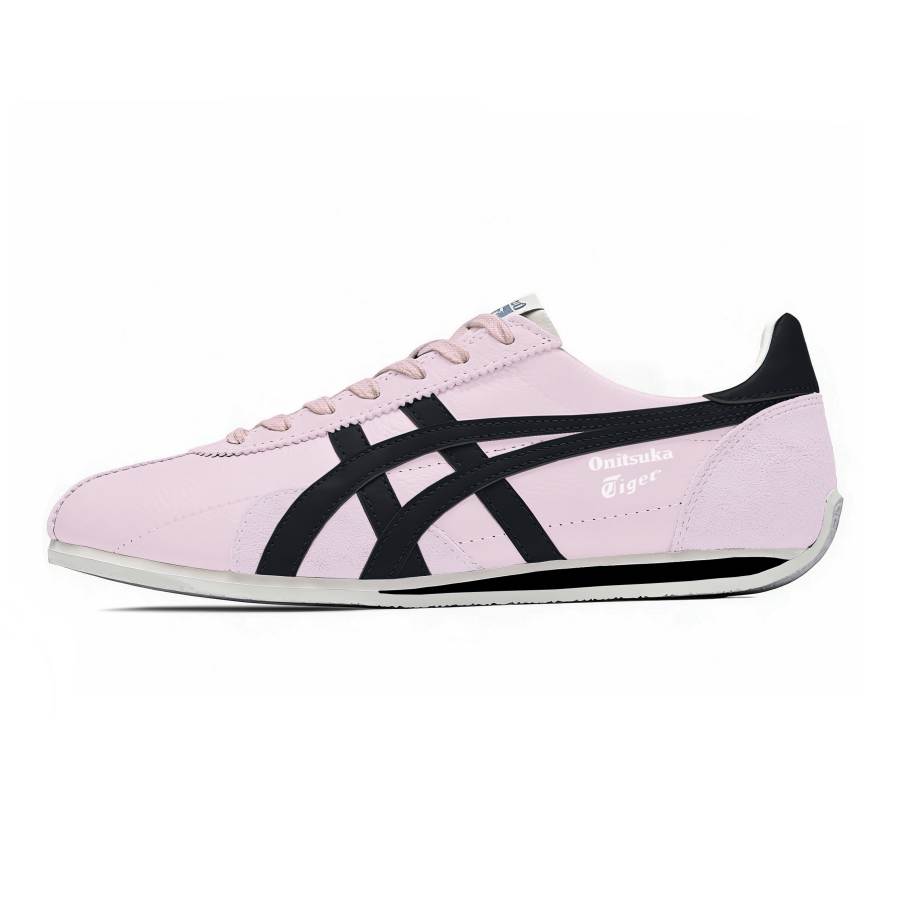 Onitsuka Tiger Runspark Ink Cherry Synthetic Leather Cushioning Abrasion Resistant Low top Casual Shoes Women's Pink
