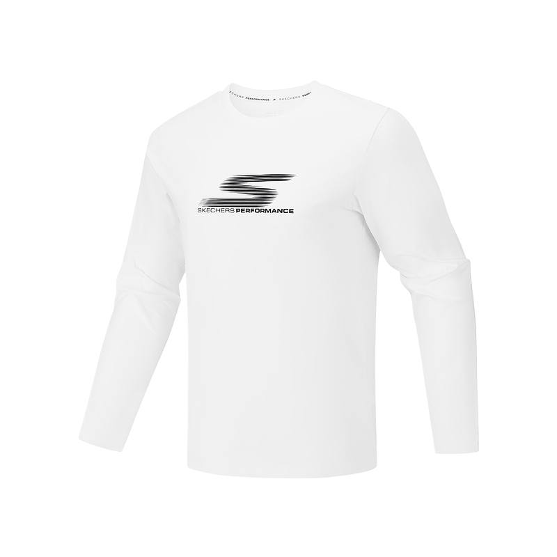 Skechers T Shirts Men's Bright White 0019 Crew Neck Moderate Straight Fit