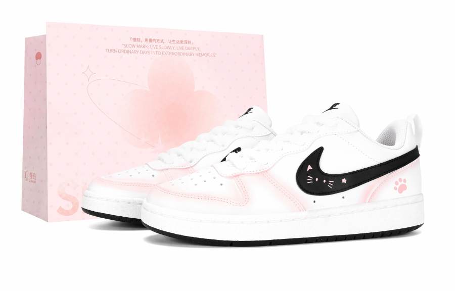 Nike Nike Court Borough Abrasion Resistant, Breathable, Slip Resistant Low top Skateboard Shoes Women's Red White