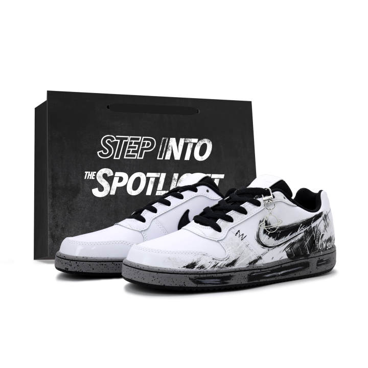 Nike Nike EBERNON Skateboard Shoes Men's Low Top Black/White