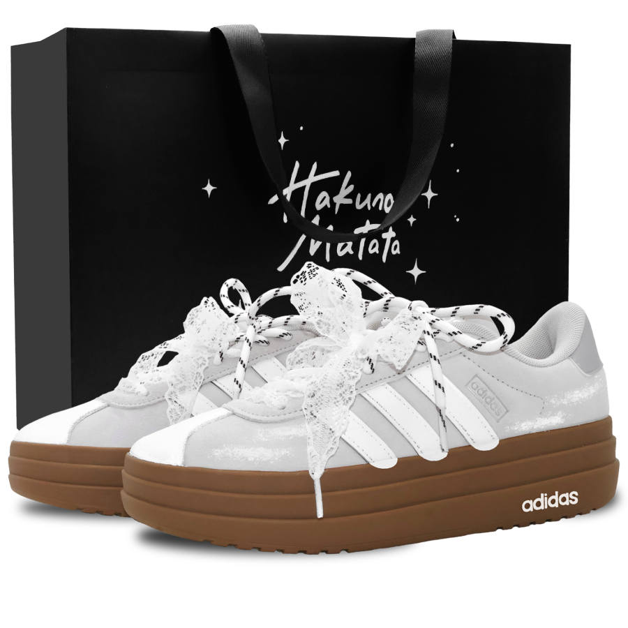 Adidas Adidas VL Court Bold German Army Trainers Women's Low Top Gray/Silver/White