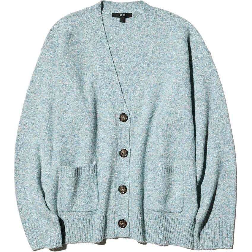 UNIQLO SS26 Sweaters Women's Light Green V Neck Moderate