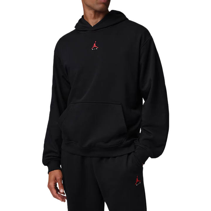 Jordan Jordan Brooklyn Sweatshirts Men's Black/University Red Hooded Non Detachable Moderate