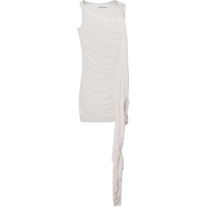 Alexander Wang Sleeveless Dresses Women's Starlight White Moderate Short Skirt