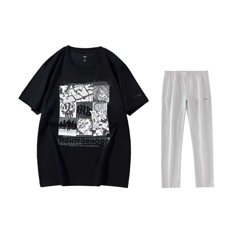 Li-Ning Li Ning Casual Sportswear Men's Crew Neck Moderate