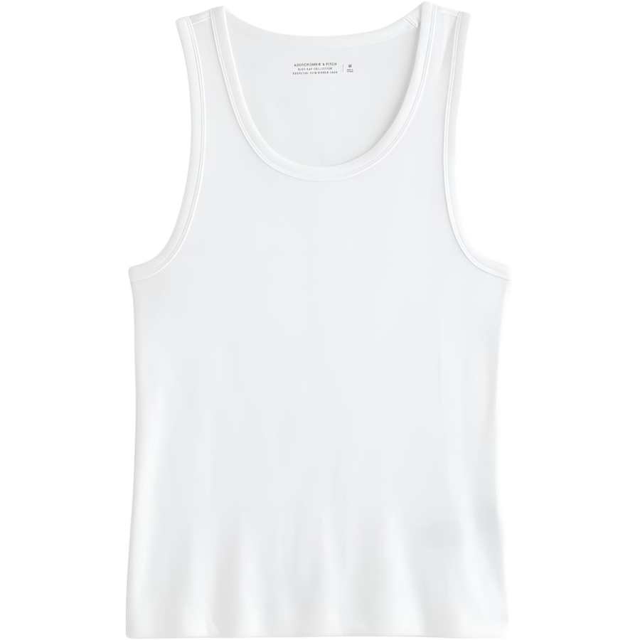 Abercrombie&Fitch Tank Tops Men's White Crew Neck Moderate