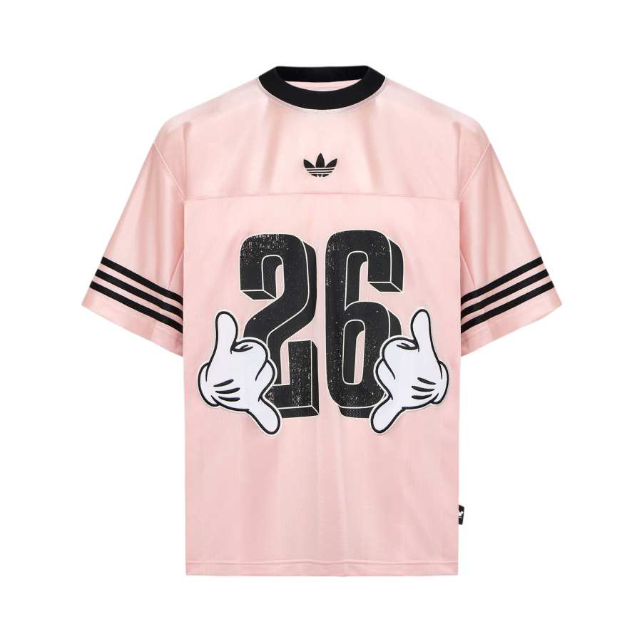 Adidas Originals X Disney T Shirts Unisex Light Pink Crew Neck