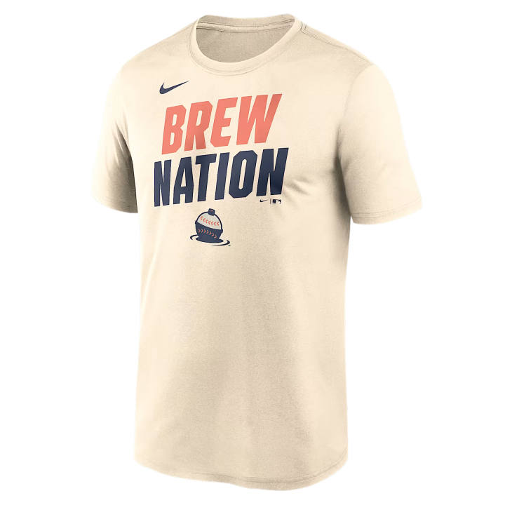 Nike Nike T Shirts Men's Cream Crew Neck Moderate