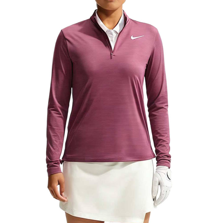 Nike Nike Dri FIT Victory Golf Clothing Women's Pink Mist/White Stand Collar Moderate