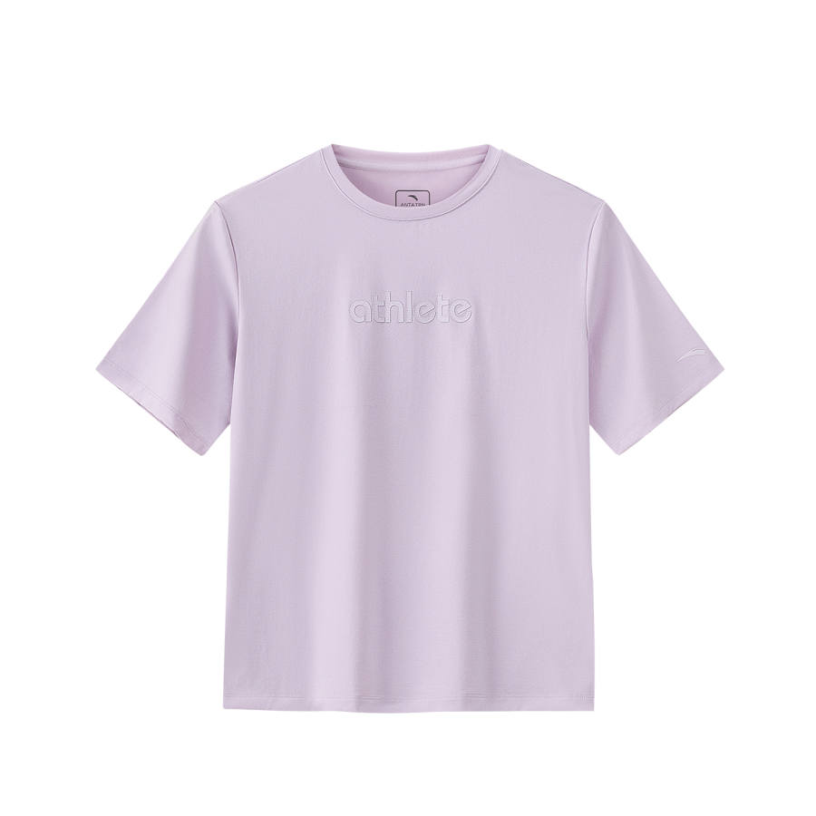ANTA Variety Training Collection T Shirts Women's Twilight Mountain Purple 2 Crew Neck Moderate