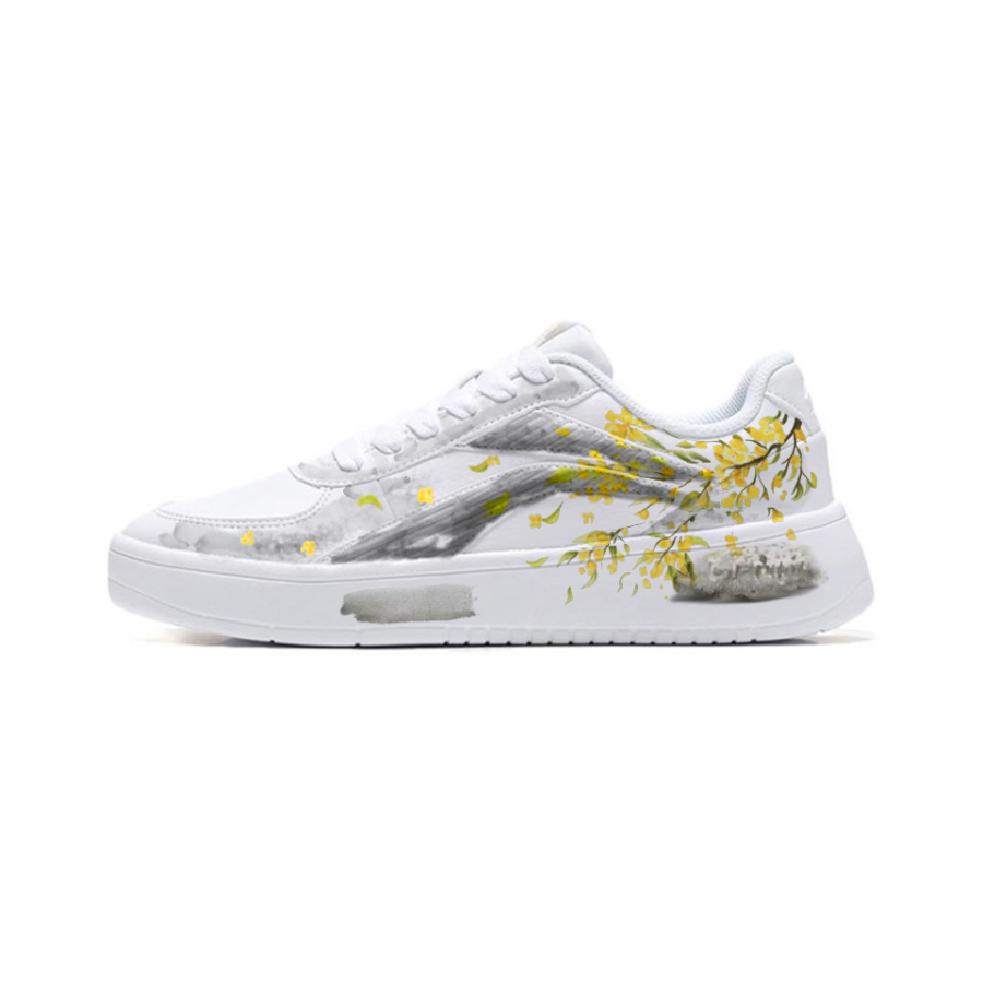 Li-Ning Li Ning Skateboard Shoes Unisex Low Top White/Gray/Yellow