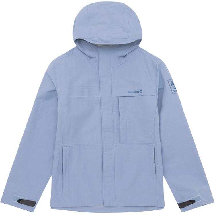 Timberland Trench Coats Men's Blue Crew Neck Moderate