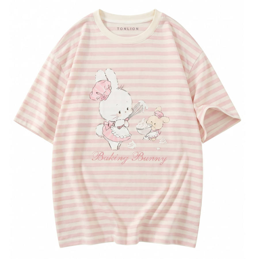 SNBL T Shirts Women's Pink Crew Neck Moderate