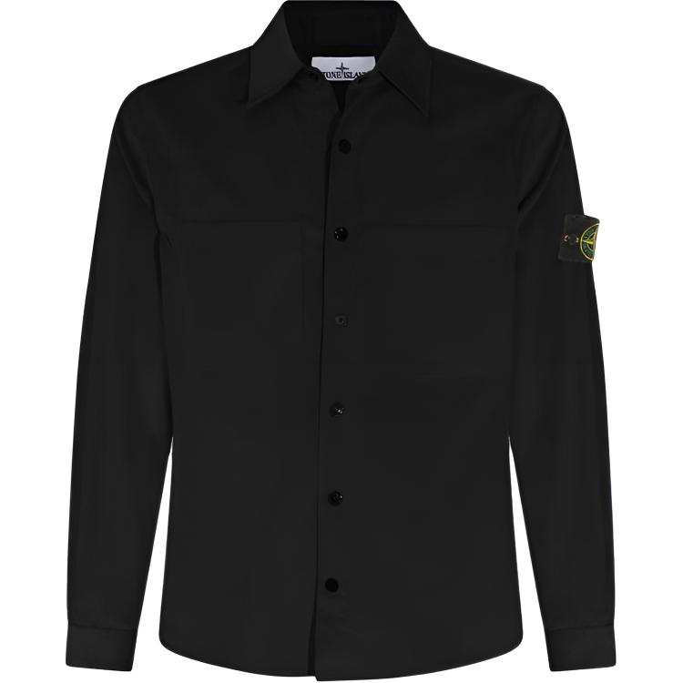 STONE ISLAND Shirts Unisex Black Lapel Moderate