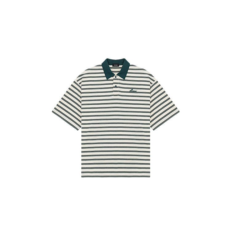 WE11DONE Polo Shirts Unisex Green Crew Neck Moderate Straight Fit
