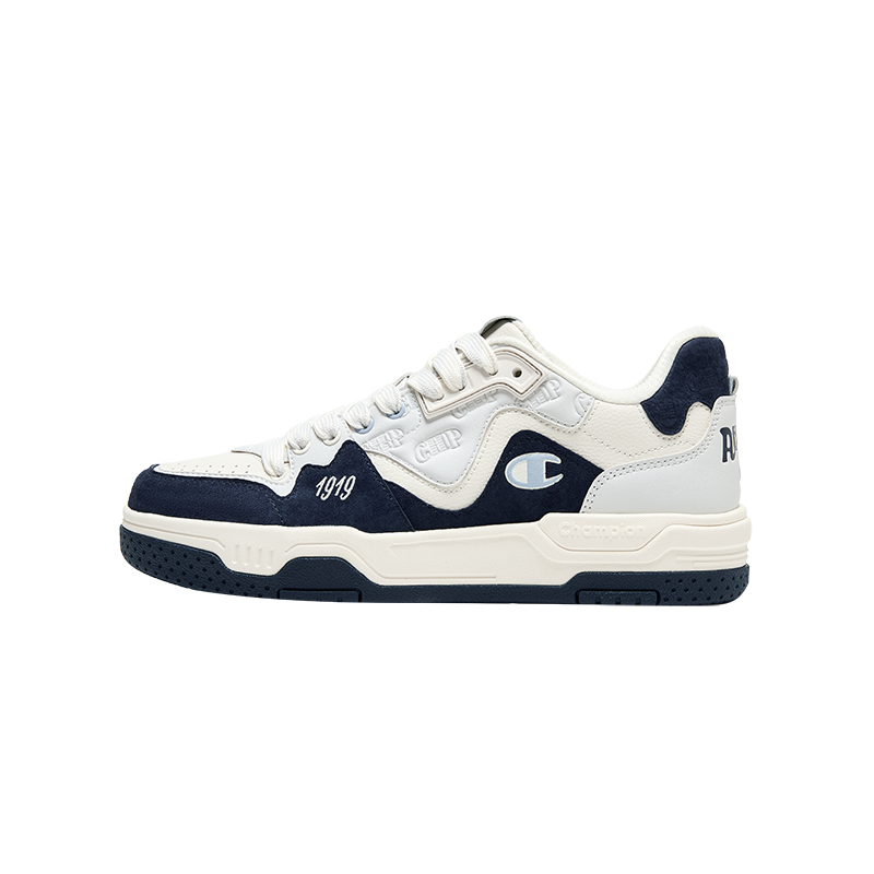 Champion Skateboard Shoes Men's Low Top Milk White/Navy