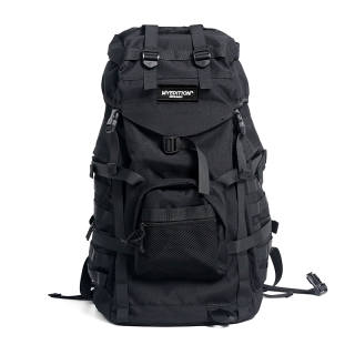 MYEDITION Approx. 60L Mountaineering Bag Backpack Outdoor Bag Oxford Black/Brown Men's