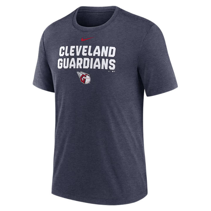 Nike Nike T Shirts Men's Marine Blue Heather Crew Neck Moderate
