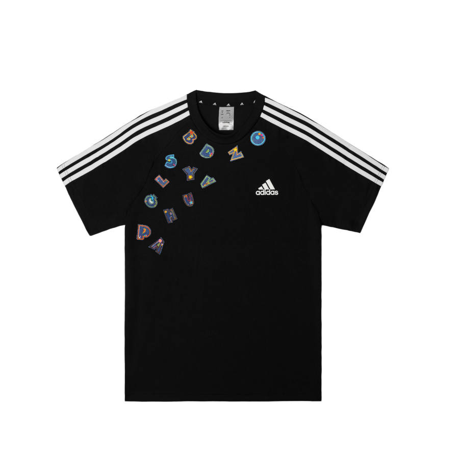 Adidas Adidas Football T Shirts Men's Black Crew Neck Moderate