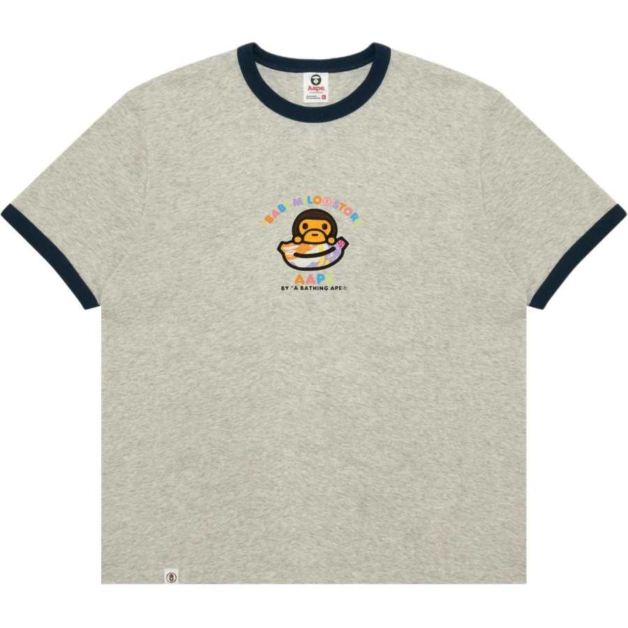 Aape X BABY MILO STORE BY A BATHING APE BABY MILO STORE T Shirts Unisex Oat Crew Neck