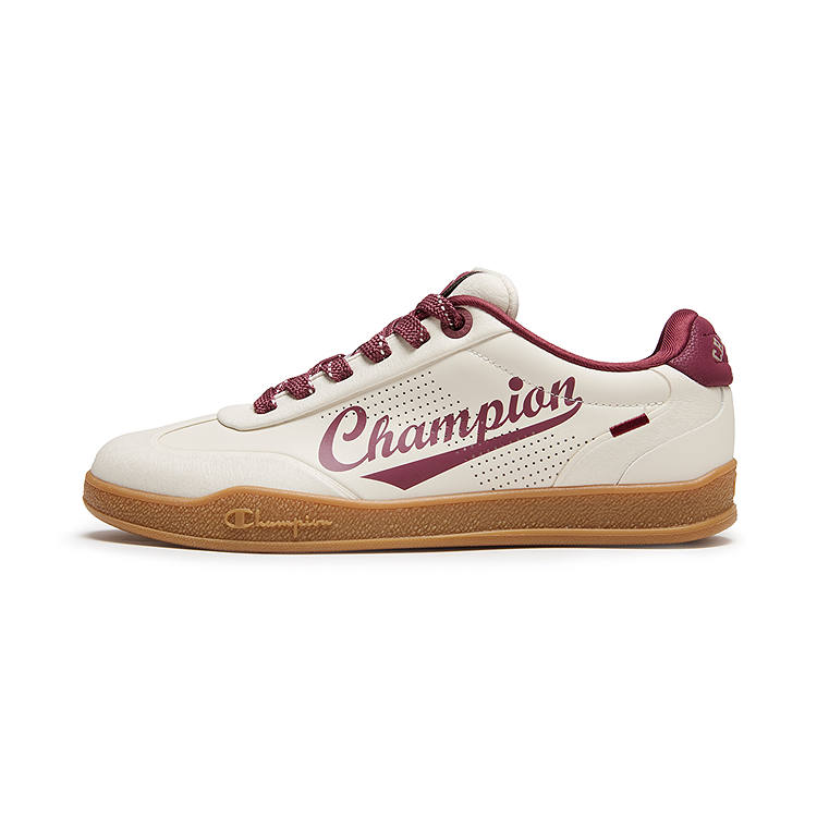 Champion Skateboard Shoes Women's Low Top Linen/Saddle Red